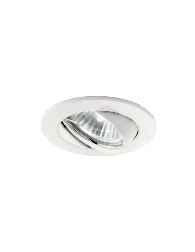Spot encastré pivotant Ideal Lux 083179, blanc, 1 x 50 W, culot GU10, orientable